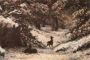 Gustave Courbet Deer France oil painting artist